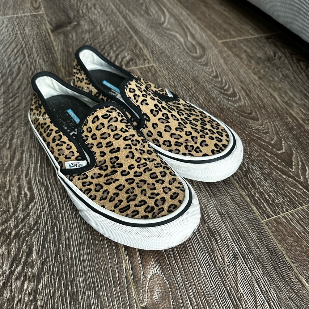 Vans Leopard Print Classic Slip-On Shoes